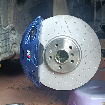 4 μπλε 348mm παχυμετρικοί διαβήτες φρένων αυτοκινήτων δίσκων εμβόλων κατάλληλοι για τη BMW 3 σειρές